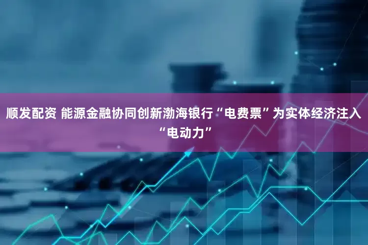 顺发配资 能源金融协同创新渤海银行“电费票”为实体经济注入“电动力”